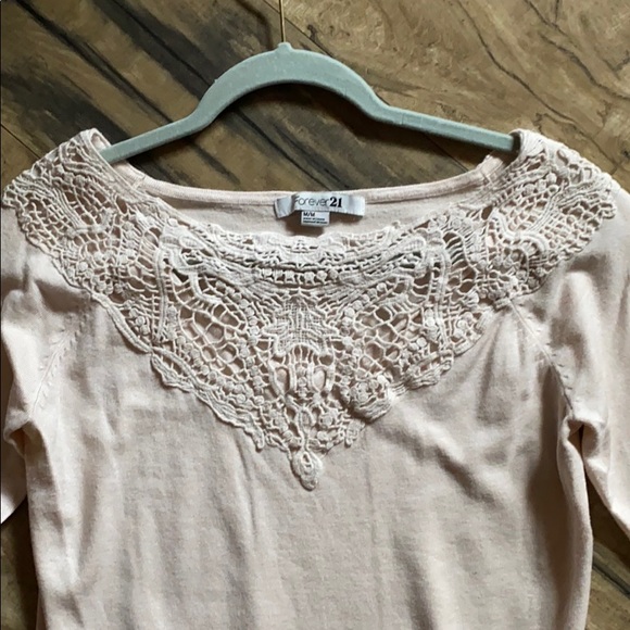 3/4 Sleeve, embroidered top, Cream color - Picture 2 of 3